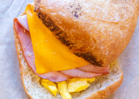 Ham, Egg and Cheddar Ciabatta